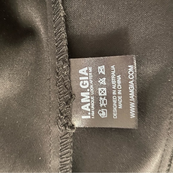 I. AM. GIA. Black faux leather catsuit Medium unworn - Picture 7 of 8